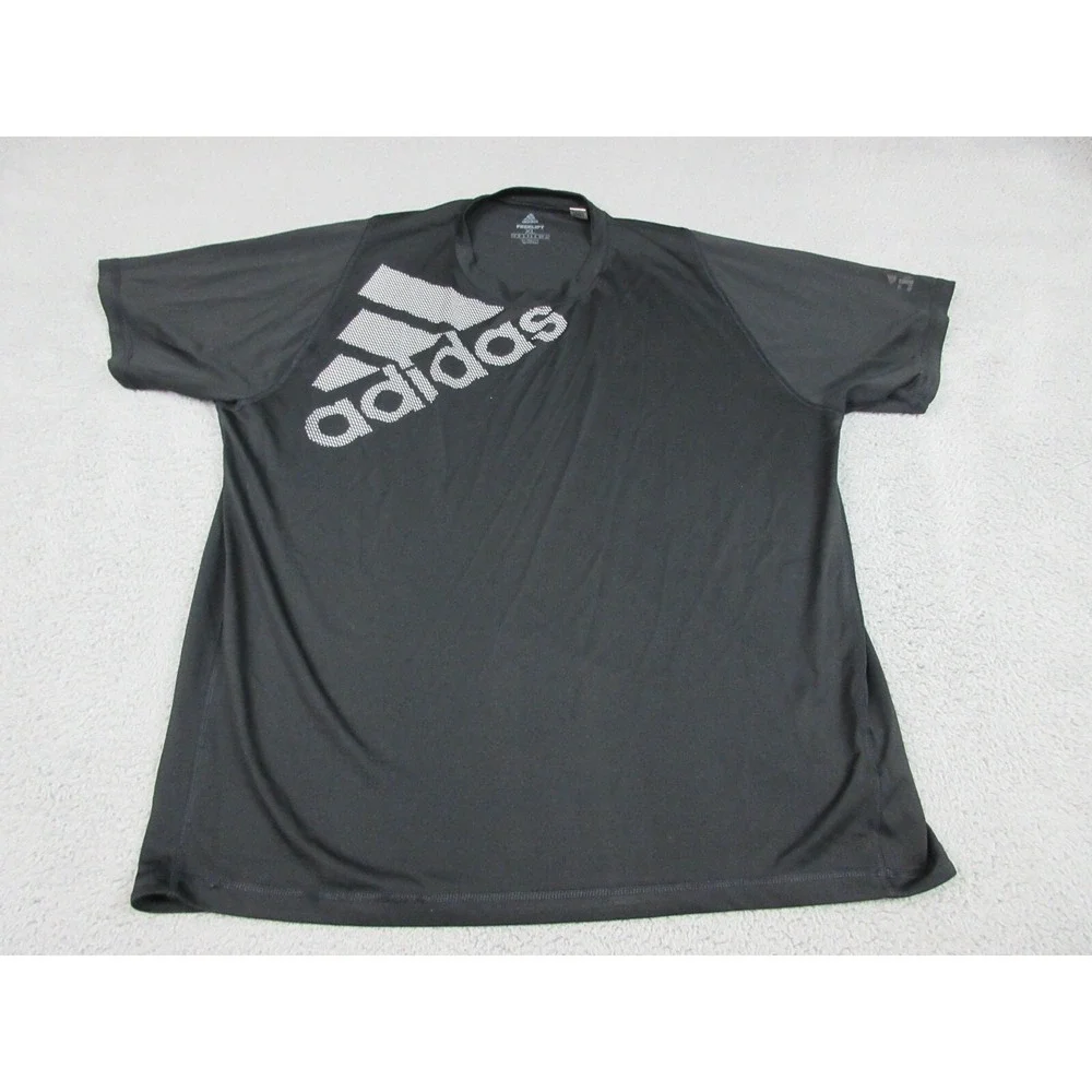 Adidas Climalite FreeLift Shirt Mens XL Black Short Sleeve Athletic Tee Top